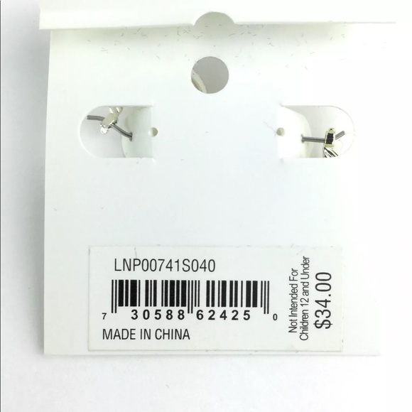 NEW LRL Womens Silver Tone Small Hoop Earrings - Picture 4 of 4